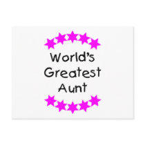 World's Greatest Aunt (pink) Postcard