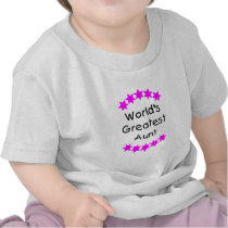 World's Greatest Aunt (pink) t-shirts by familyfrenzy World's Greatest Aunt (pink) t-shirts