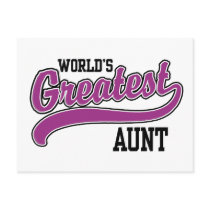 World's Greatest Aunt Post Card