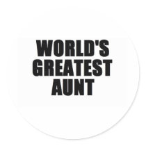 World's Greatest Aunt Stickers
