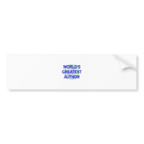 World's Greatest Author Bumper Stickers