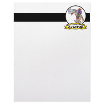 WORLDS GREATEST AVIATOR MEN MALE CARTOON CUSTOM LETTERHEAD