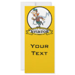 WORLDS GREATEST AVIATOR WOMEN CARTOON RACK CARD TEMPLATE