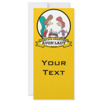 WORLDS GREATEST AVON LADY WOMEN CARTOON PERSONALIZED RACK CARD