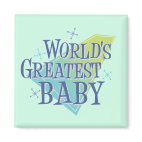 World's Greatest Baby Square Magnet