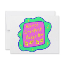 Worlds Greatest Babysitter 2 invitations