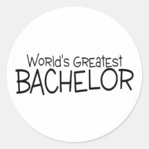Worlds Greatest Bachelor Round Sticker