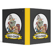 WORLDS GREATEST BAD COOK MEN CARTOON BINDER