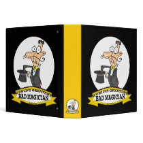 WORLDS GREATEST BAD MAGICIAN CARTOON BINDERS