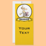 WORLDS GREATEST BANKER MEN CARTOON CUSTOM RACK CARDS