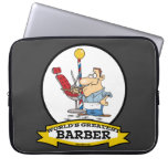 WORLDS GREATEST BARBER MEN CARTOON LAPTOP COMPUTER SLEEVE