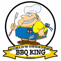 WORLDS GREATEST BBQ KING MEN CARTOON CUT OUTS