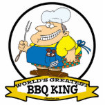 WORLDS GREATEST BBQ KING MEN CARTOON CUT OUTS