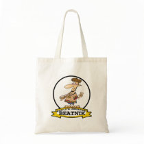 WORLDS GREATEST BEATNIK MEN CARTOON TOTE BAGS