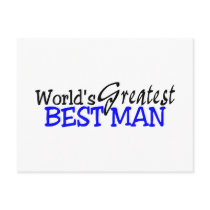 Worlds Greatest Best Man Post Cards