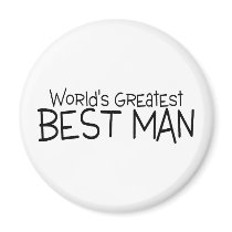 Worlds Greatest Best Man Wedding Refrigerator Magnet