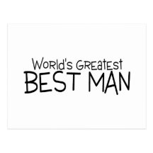 Worlds Greatest Best Man Wedding Postcards