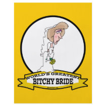 WORLDS GREATEST BITCHY BRIDE CARTOON FLYER DESIGN