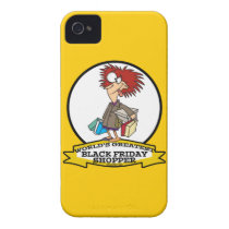 WORLDS GREATEST BLACK FRIDAY SHOPPER CARTOON IPHONE 4 CASE