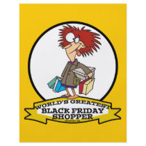 WORLDS GREATEST BLACK FRIDAY SHOPPER CARTOON CUSTOM FLYER
