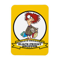 WORLDS GREATEST BLACK FRIDAY SHOPPER CARTOON VINYL MAGNETS