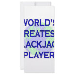 World's Greatest Blackjack Player Full Color Rack Card