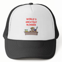 world's greatest blogger mesh hat
