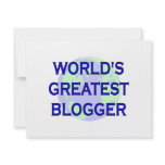 World's Greatest Blogger Personalized Invitation