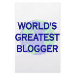 World's Greatest Blogger Stationery Paper