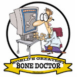 WORLDS GREATEST BONE DOCTOR MEN CARTOON PHOTO CUT OUT