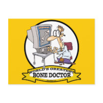 WORLDS GREATEST BONE DOCTOR MEN CARTOON POSTCARD