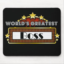 World's Greatest Boss mousepads by greatestjobsgifts World's Greatest Boss mousepads