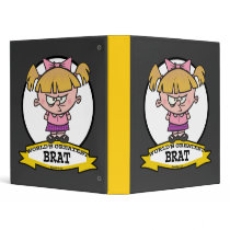 WORLDS GREATEST BRAT CARTOON 3 RING BINDERS