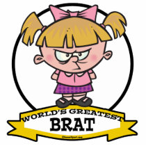 WORLDS GREATEST BRAT CARTOON PHOTO SCULPTURE