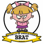 WORLDS GREATEST BRAT CARTOON PHOTO SCULPTURE