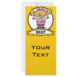 WORLDS GREATEST BRAT CARTOON CUSTOMIZED RACK CARD