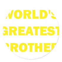 WORLD'S GREATEST BROTHER ROUND STICKERS
