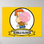 WORLDS GREATEST BUBBLE BLOWER KIDS CARTOON PRINT