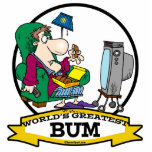 WORLDS GREATEST BUM MEN CARTOON PHOTO CUTOUTS
