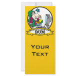 WORLDS GREATEST BUM MEN CARTOON rack cards
