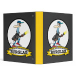 WORLDS GREATEST BURGLAR MEN CARTOON 3 RING BINDER