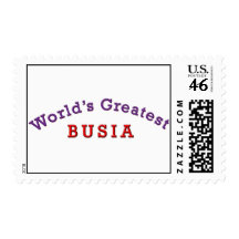 World's Greatest Busia Postage Stamp