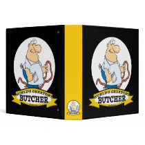 WORLDS GREATEST BUTCHER MEN CARTOON BINDERS
