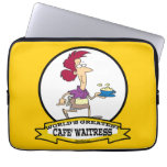 WORLDS GREATEST CAFE WAITRESS WOMEN CARTOON LAPTOP COMPUTER SLEEVES