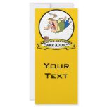 WORLDS GREATEST CAKE ADDICT CARTOON RACK CARD TEMPLATE