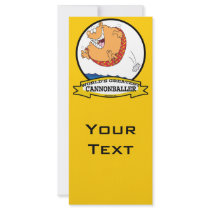 WORLDS GREATEST CANNONBALLER MEN CARTOON CUSTOMIZED RACK CARD