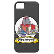 WORLDS GREATEST CAR FIXER CARTOON iPhone 5 CASE