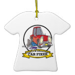 WORLDS GREATEST CAR FIXER CARTOON ornaments