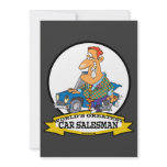 WORLDS GREATEST CAR SALESMAN II CARTOON PERSONALIZED INVITE
