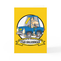 WORLDS GREATEST CAR SALESMAN MEN CARTOON GREETING CARDS
